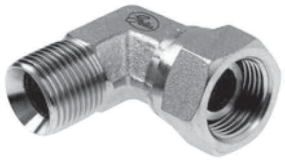 Переходник  BSP 1/4" штуцер - BSP 1/4" гайка 90 компакт Vitillo